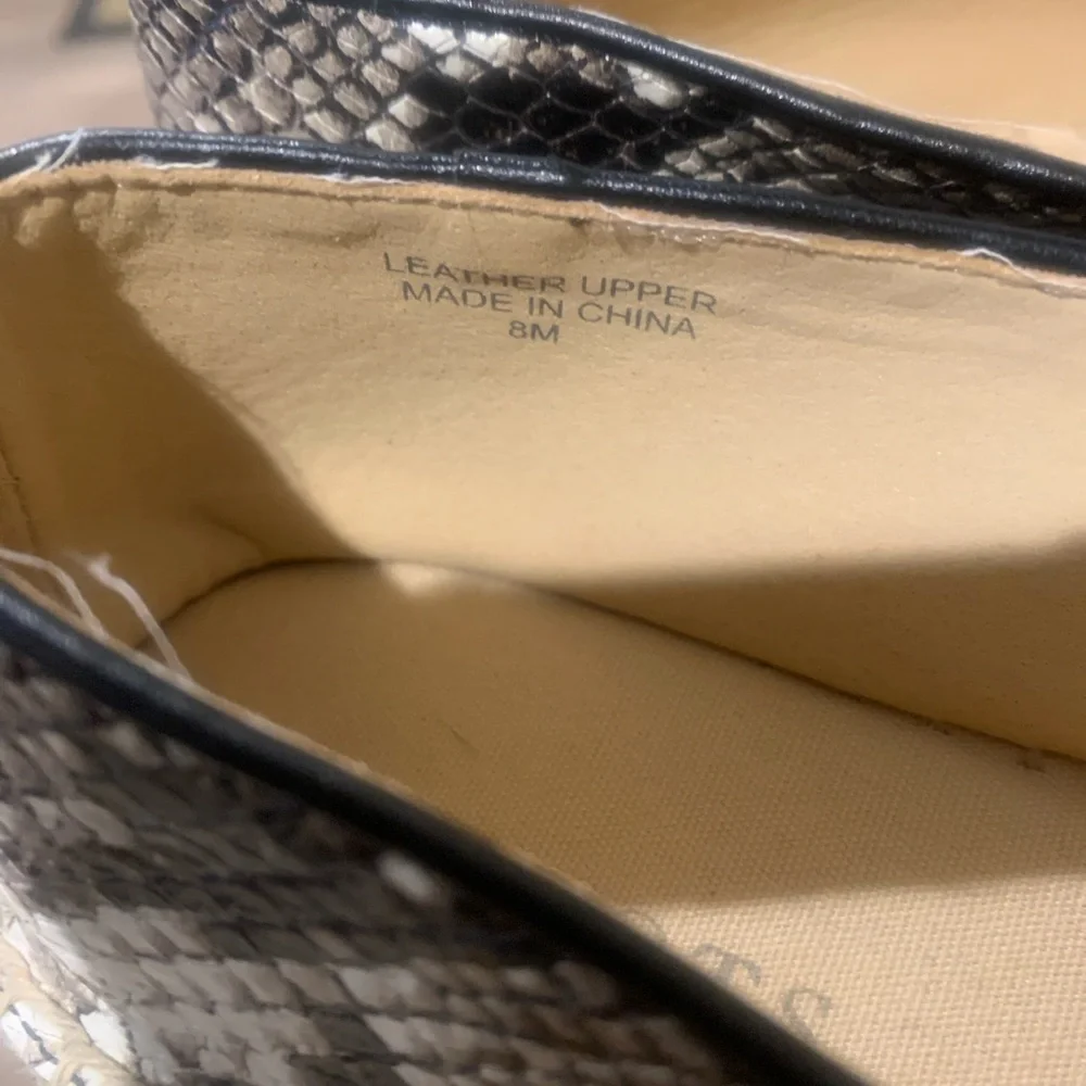 Talbots Black and Cream Espadrille Flats